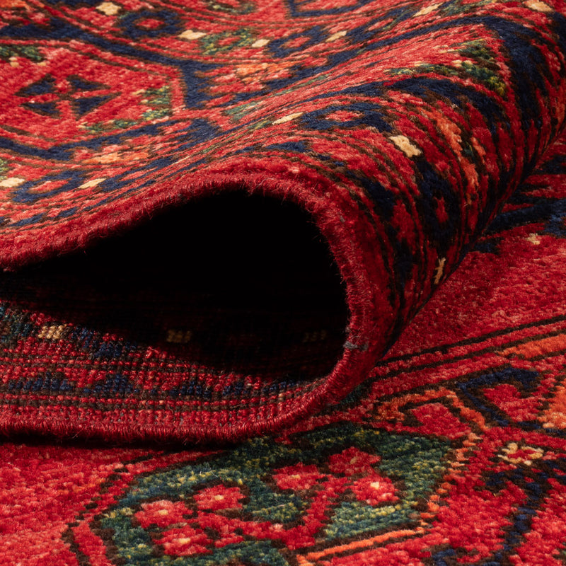 Alfombra afgana - Kunduz - 200 x 155 cm - rojo