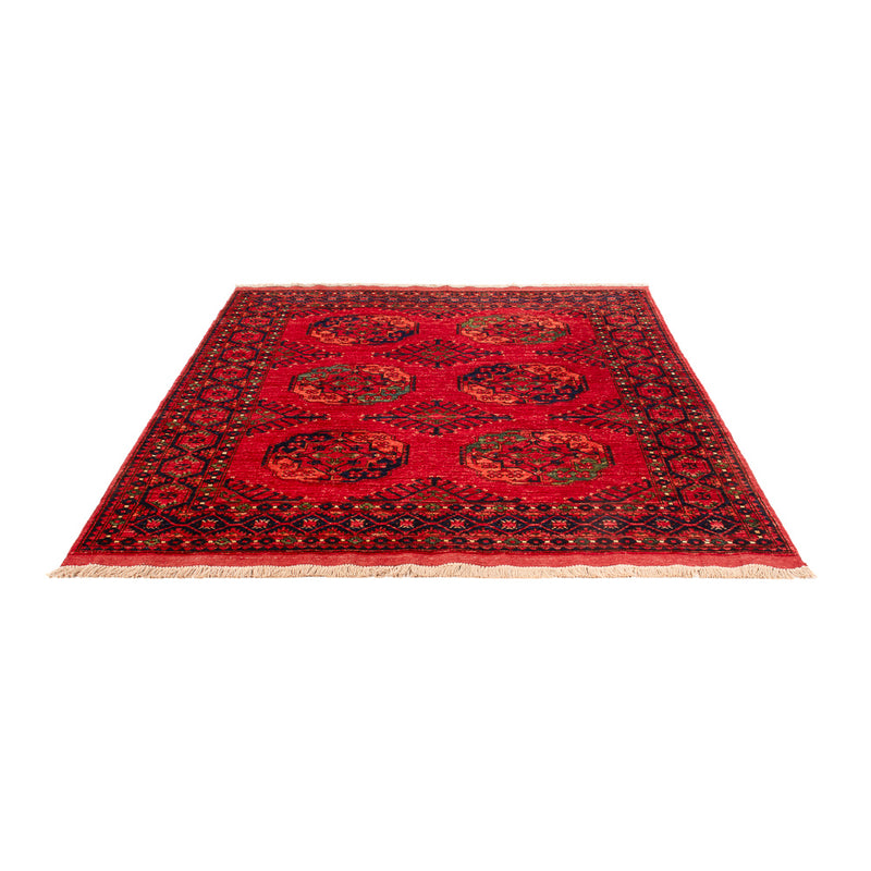Alfombra afgana - Kunduz - 200 x 155 cm - rojo