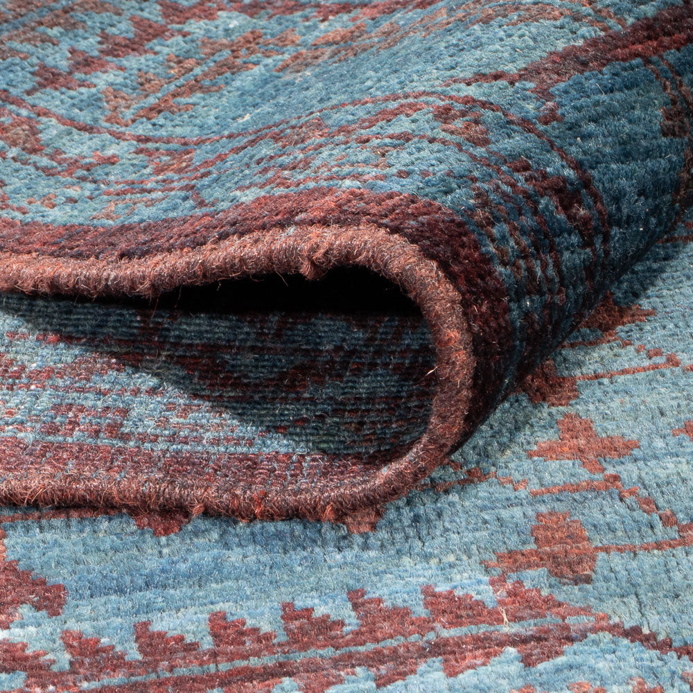 Alfombra Ziegler - Moderna - Vintage/revestido - 199 x 141 cm - azul