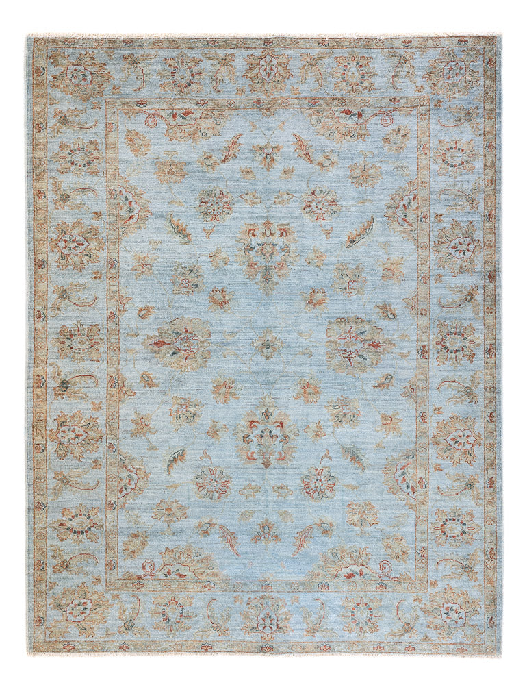 Alfombra Ziegler - Moderna - Vintage/revestido - 197 x 148 cm - azul claro