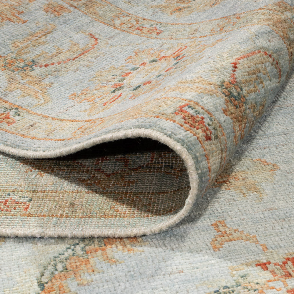 Alfombra Ziegler - Moderna - Vintage/revestido - 197 x 148 cm - azul claro