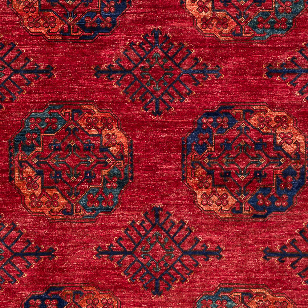 Alfombra afgana - Kunduz - 205 x 153 cm - rojo