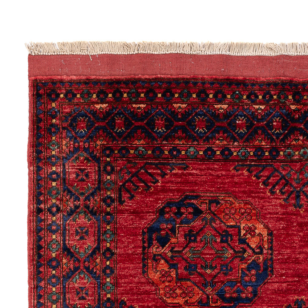 Alfombra afgana - Kunduz - 205 x 153 cm - rojo