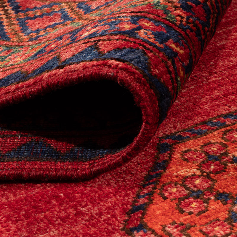 Alfombra afgana - Kunduz - 194 x 156 cm - rojo