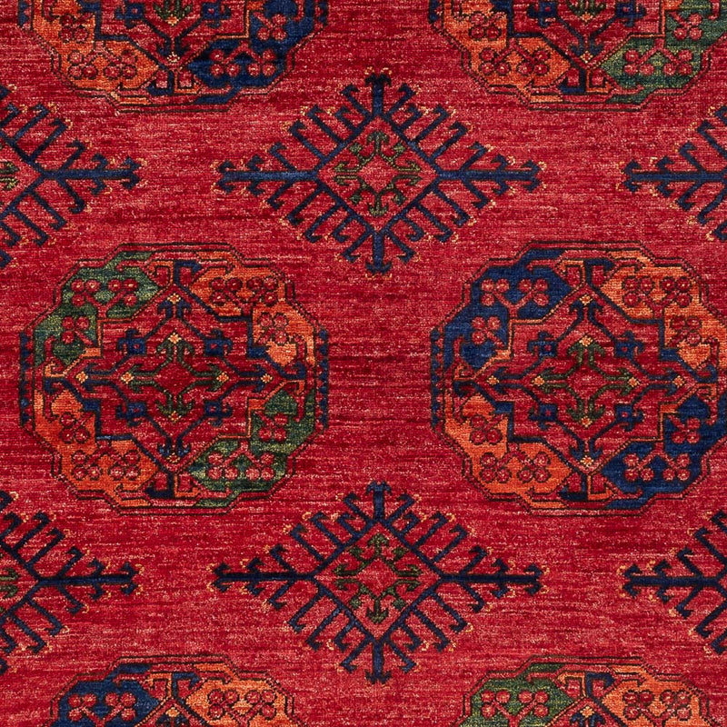 Alfombra afgana - Kunduz - 204 x 151 cm - rojo