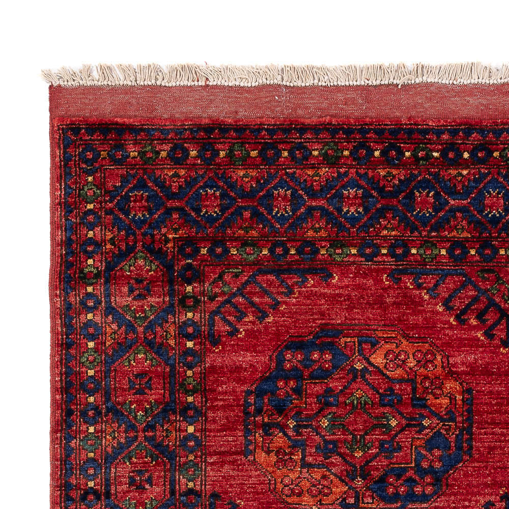 Alfombra afgana - Kunduz - 204 x 151 cm - rojo
