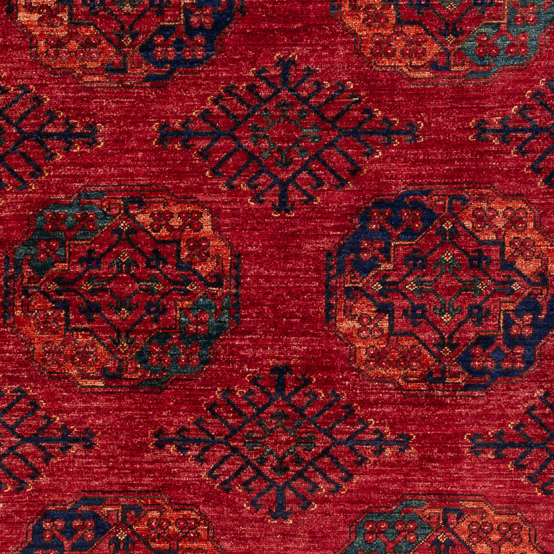 Alfombra afgana - Kunduz - 200 x 155 cm - rojo