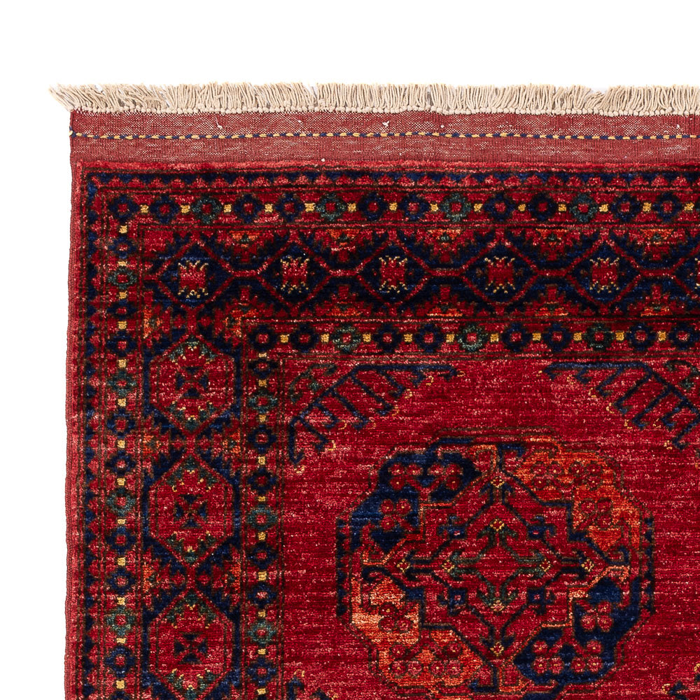 Alfombra afgana - Kunduz - 200 x 155 cm - rojo