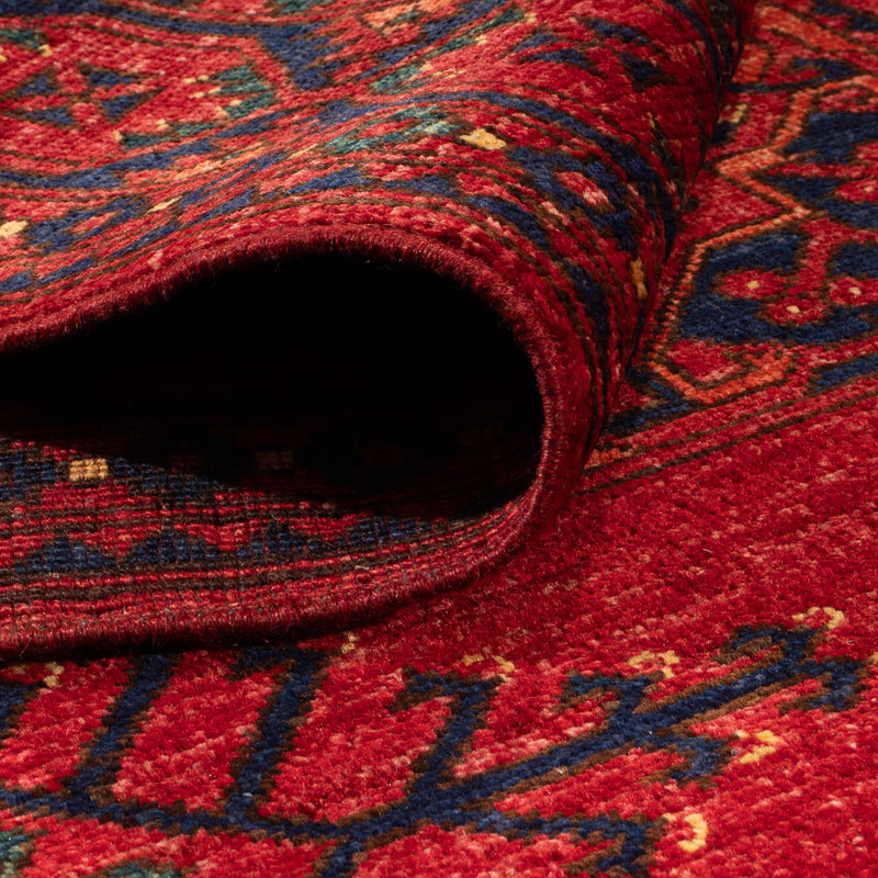 Alfombra afgana - Kunduz - 200 x 155 cm - rojo