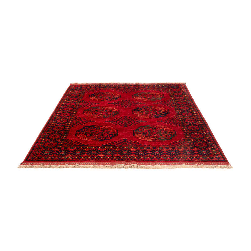 Alfombra afgana - Kunduz - 200 x 155 cm - rojo
