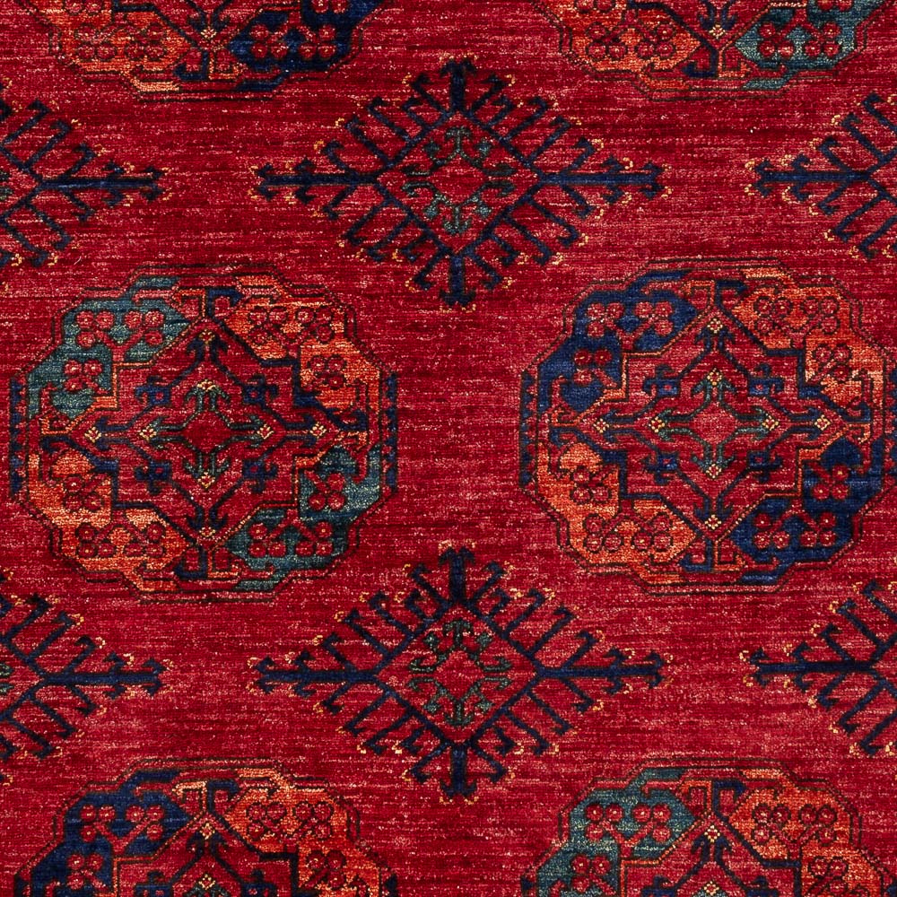 Alfombra afgana - Kunduz - 200 x 155 cm - rojo