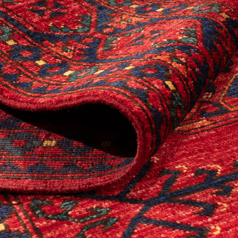 Alfombra afgana - Kunduz - 200 x 155 cm - rojo
