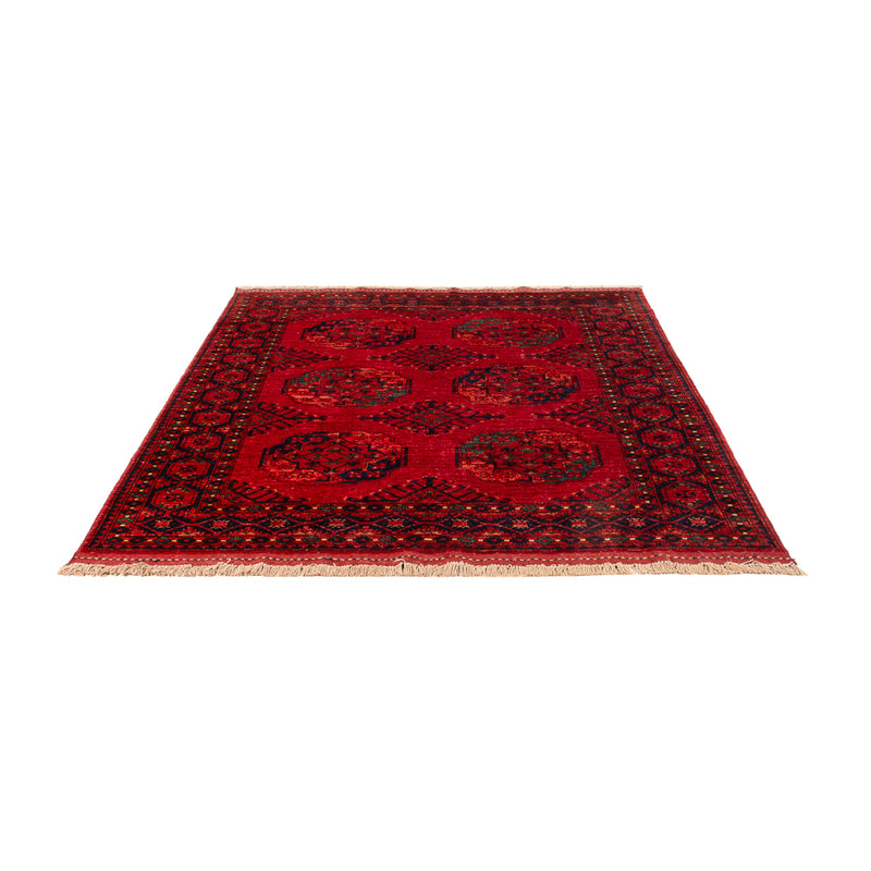 Alfombra afgana - Kunduz - 200 x 155 cm - rojo