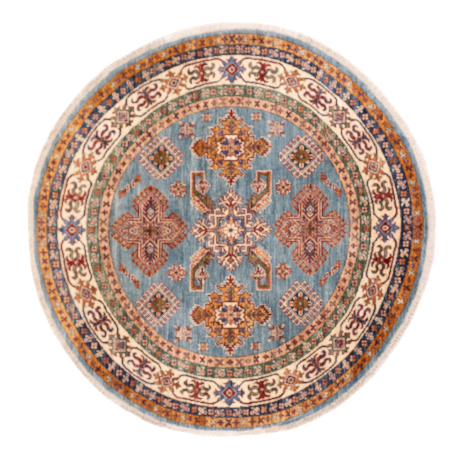 Alfombra Ziegler - Kazak redondo  - 148 x 147 cm - azul