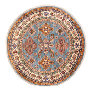 Alfombra Ziegler - Kazak redondo  - 148 x 147 cm - azul