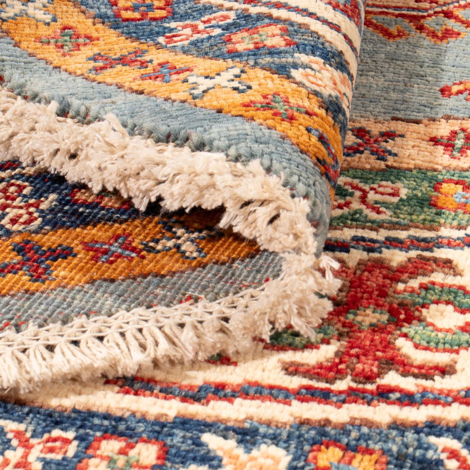Alfombra Ziegler - Kazak redondo  - 148 x 147 cm - azul