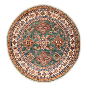 Alfombra Ziegler - Kazak redondo  - 151 x 147 cm - verde