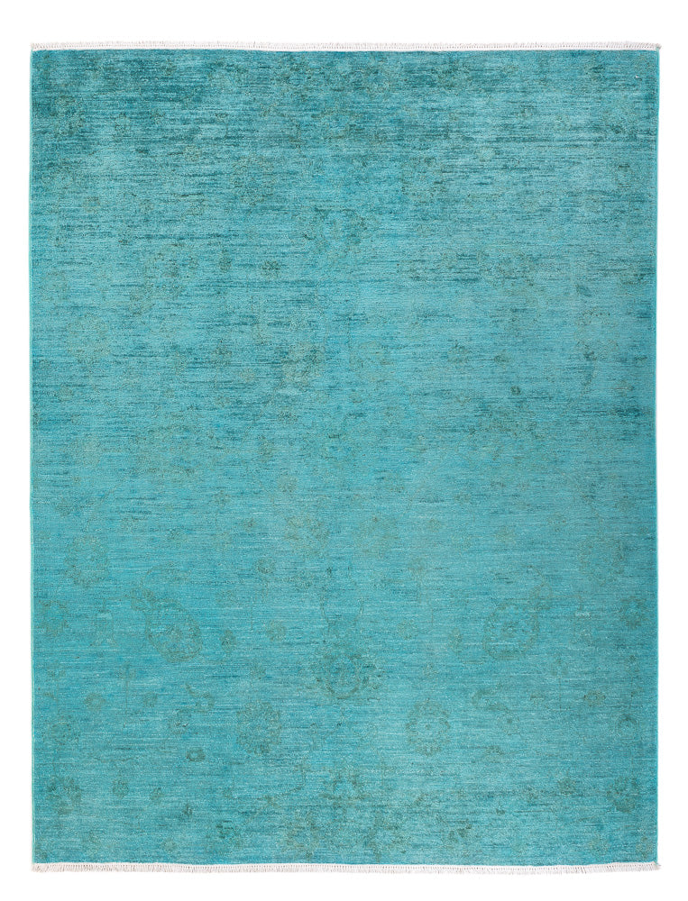 Alfombra Ziegler - Moderna - Vintage/revestido - 193 x 148 cm - turquesa