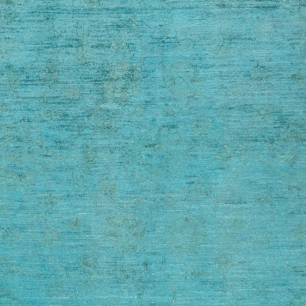 Alfombra Ziegler - Moderna - Vintage/revestido - 193 x 148 cm - turquesa
