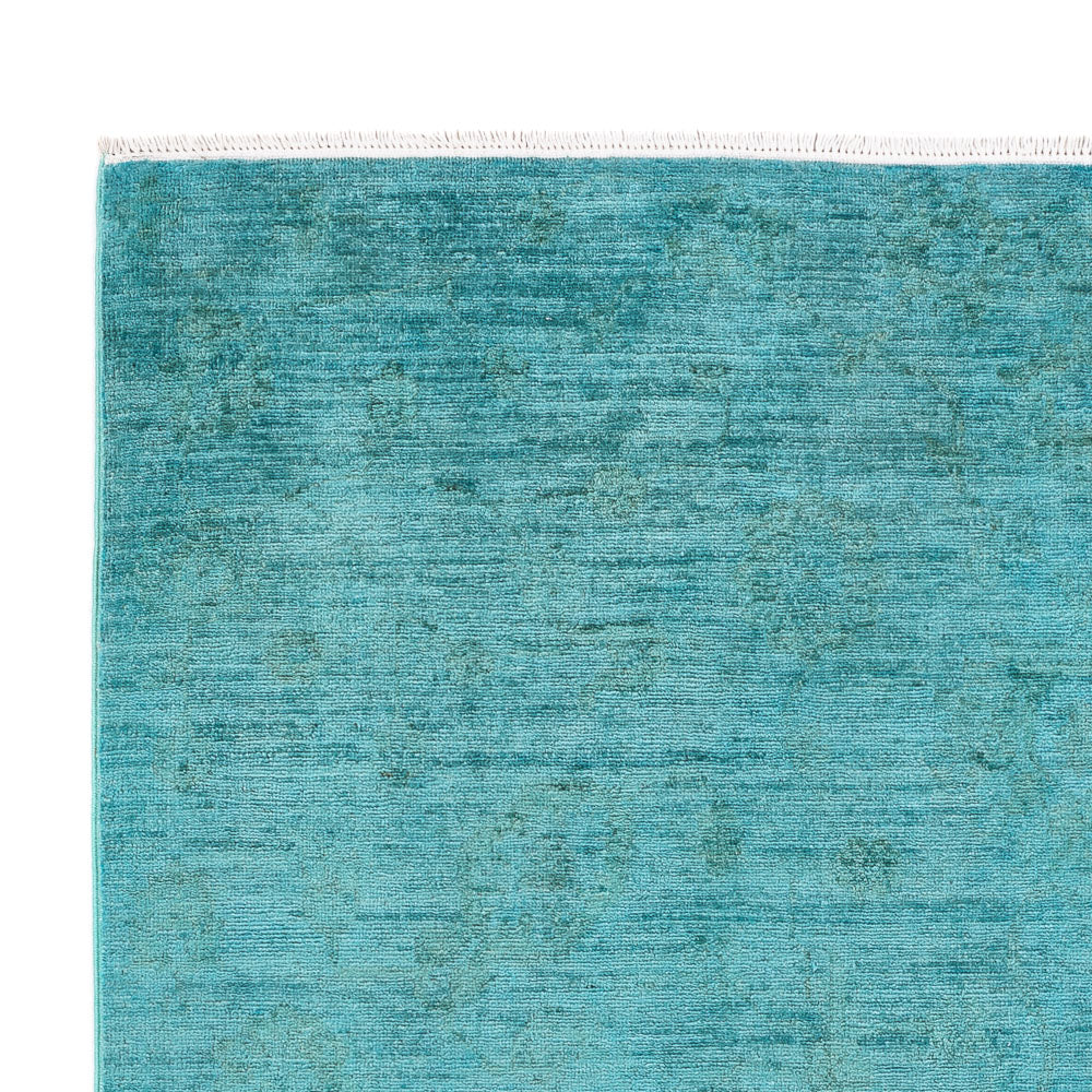 Alfombra Ziegler - Moderna - Vintage/revestido - 193 x 148 cm - turquesa