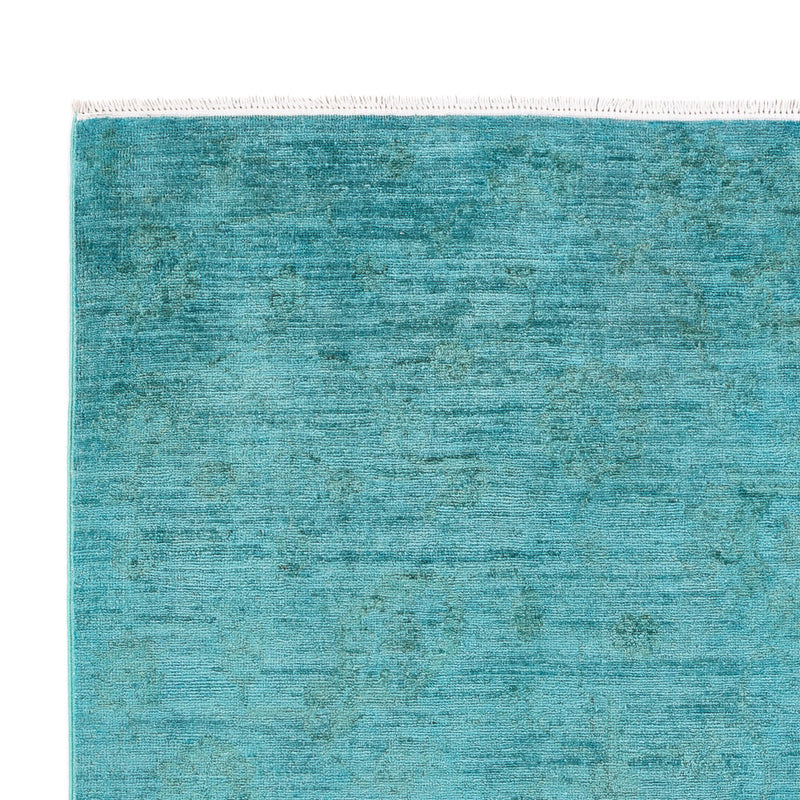 Alfombra Ziegler - Moderna - Vintage/revestido - 193 x 148 cm - turquesa
