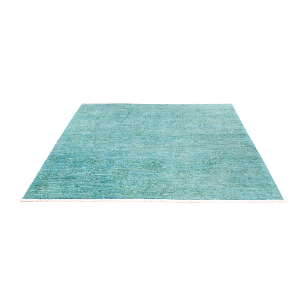 Alfombra Ziegler - Moderna - Vintage/revestido - 193 x 148 cm - turquesa