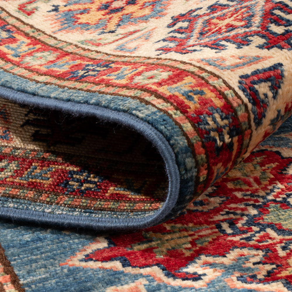 Alfombra Ziegler - Kazak - Real - 166 x 118 cm - azul