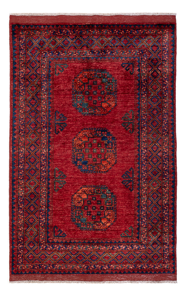 Alfombra afgana - 182 x 120 cm - rojo