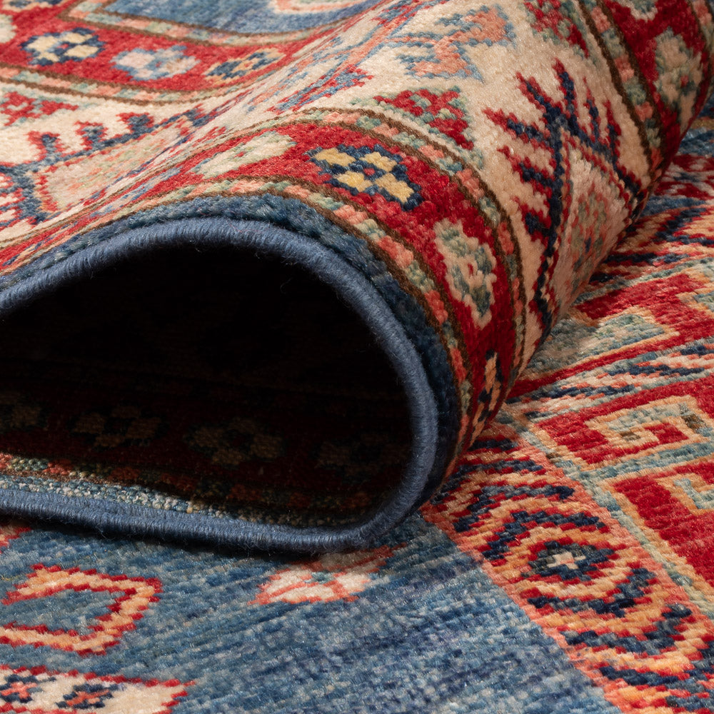 Alfombra Ziegler - Kazak - Real - 182 x 117 cm - azul