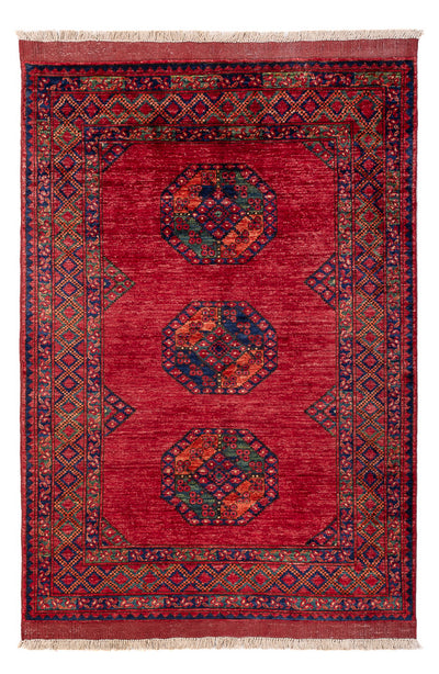 Alfombra afgana 124x180cm - Alfombra oriental - rojo