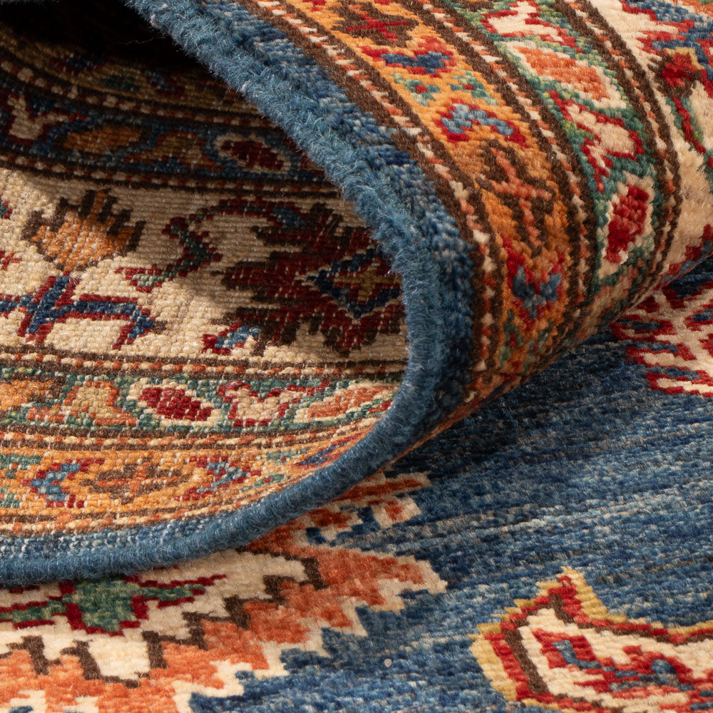 Alfombra Ziegler - Kazak - Real - 170 x 122 cm - azul oscuro