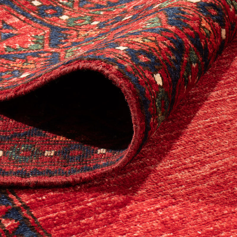 Alfombra afgana - Kunduz - 296 x 217 cm - rojo