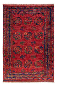 Alfombra afgana - Kunduz - 307 x 207 cm - rojo