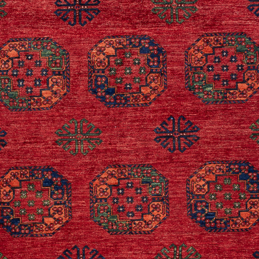 Alfombra afgana - Kunduz - 307 x 207 cm - rojo