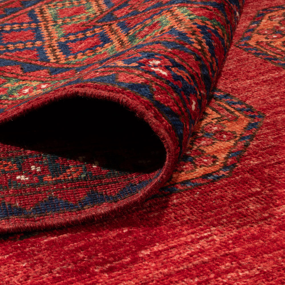 Alfombra afgana - Kunduz - 307 x 207 cm - rojo