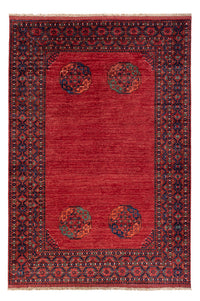 Alfombra afgana - Kunduz - 294 x 203 cm - rojo