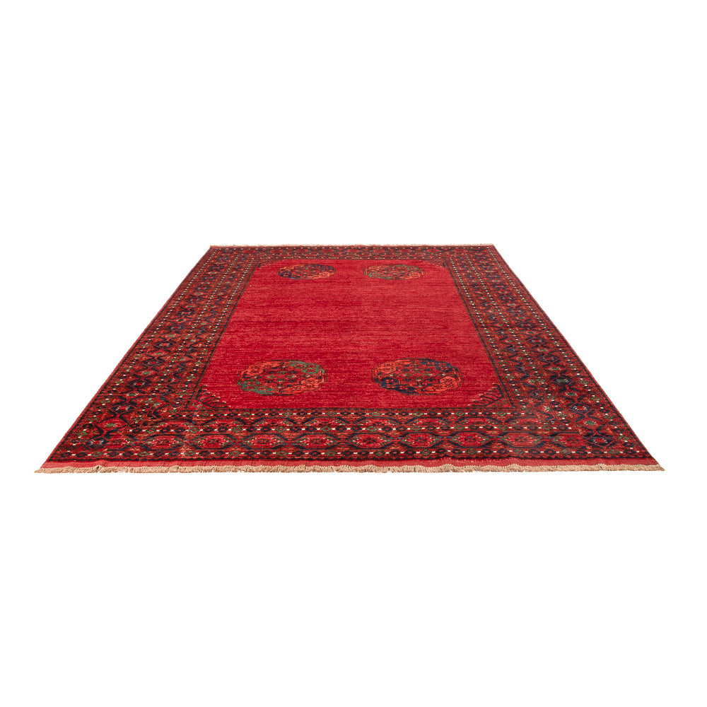 Alfombra afgana - Kunduz - 294 x 203 cm - rojo