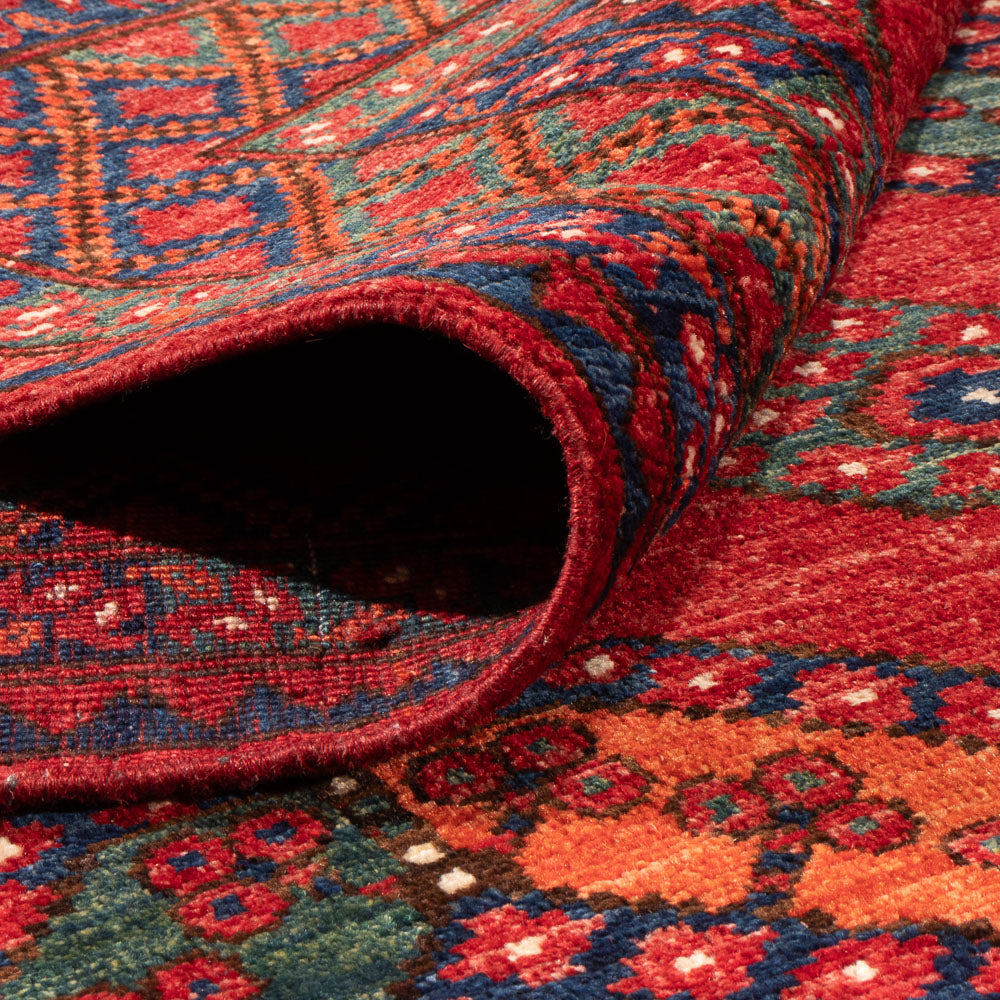 Alfombra afgana - Kunduz - 297 x 207 cm - rojo