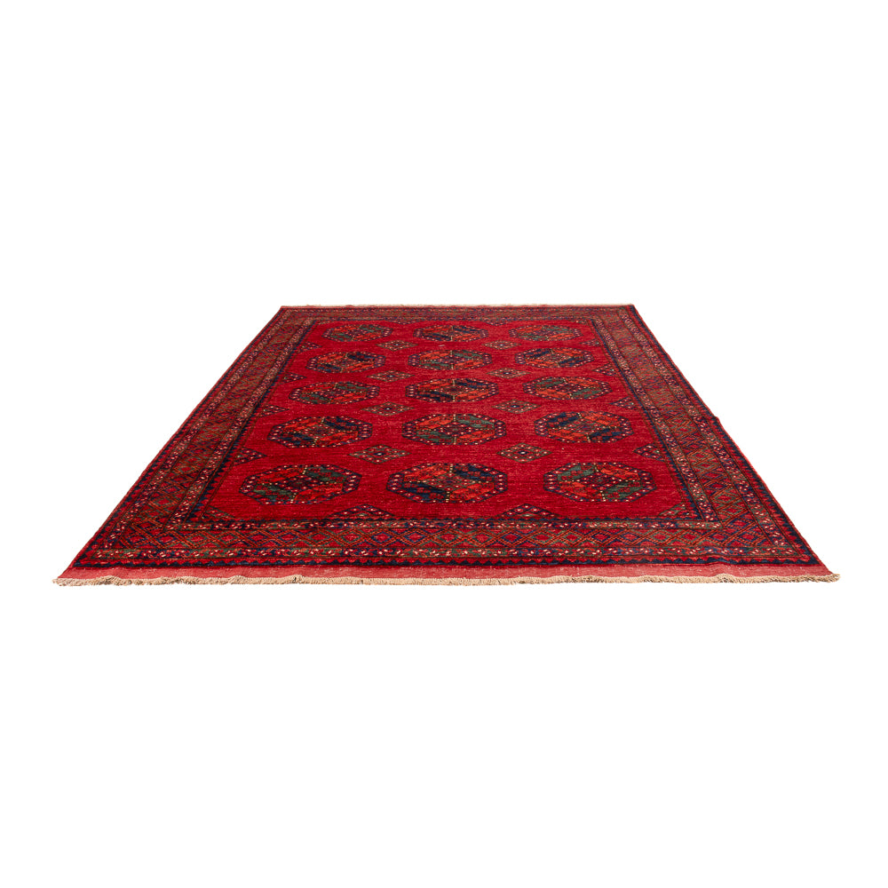 Alfombra afgana - Kunduz - 297 x 207 cm - rojo