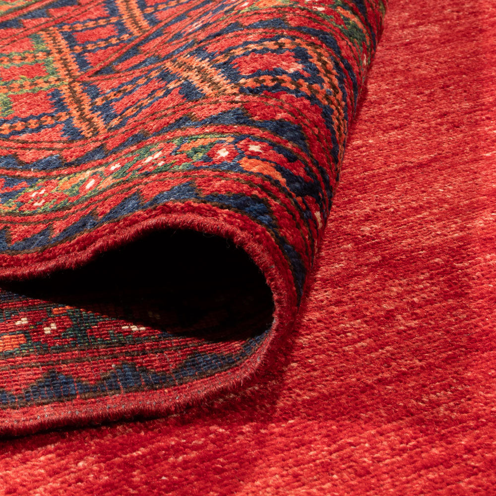 Alfombra afgana - Kunduz - 305 x 204 cm - rojo