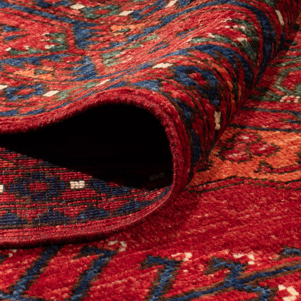 Alfombra afgana - Kunduz - 312 x 208 cm - rojo