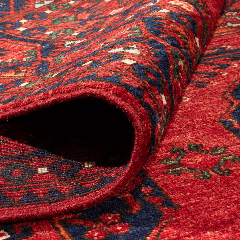 Alfombra afgana - Kunduz - 296 x 207 cm - rojo claro
