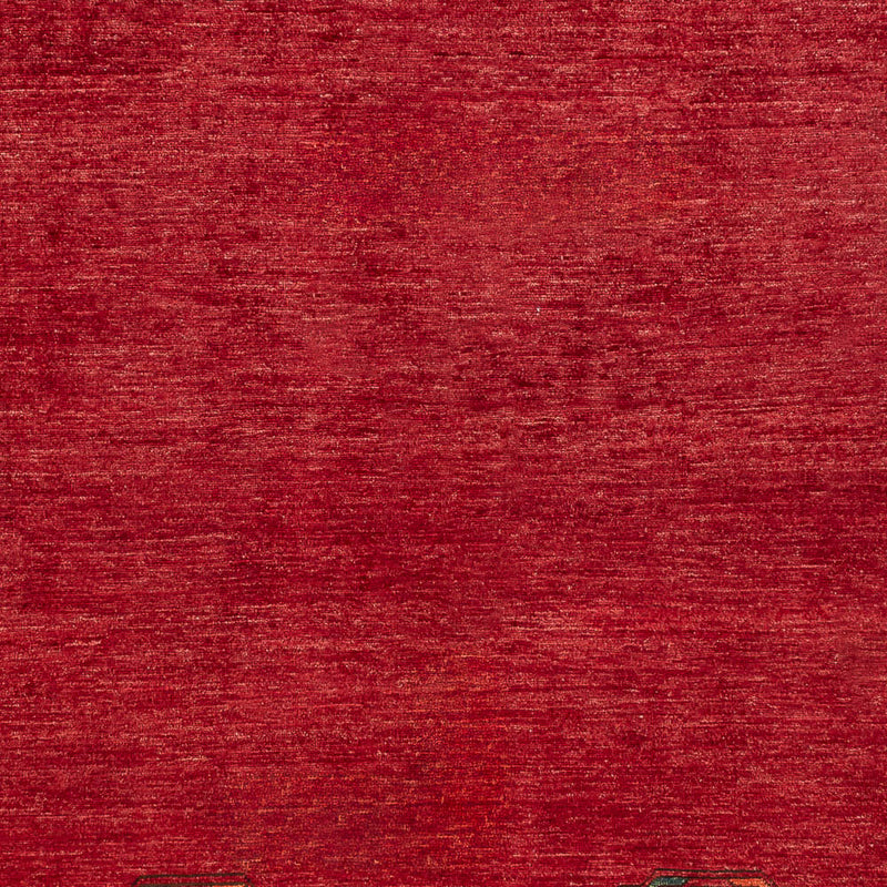 Alfombra afgana - Kunduz - 288 x 216 cm - rojo