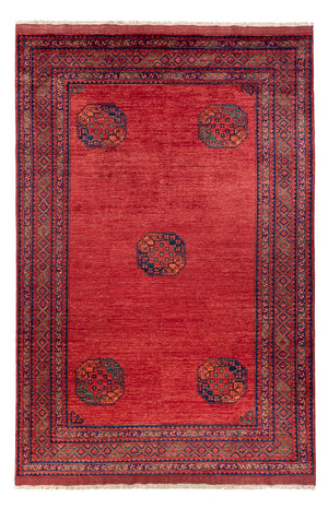 Alfombra afgana - Kunduz - 302 x 203 cm - rojo