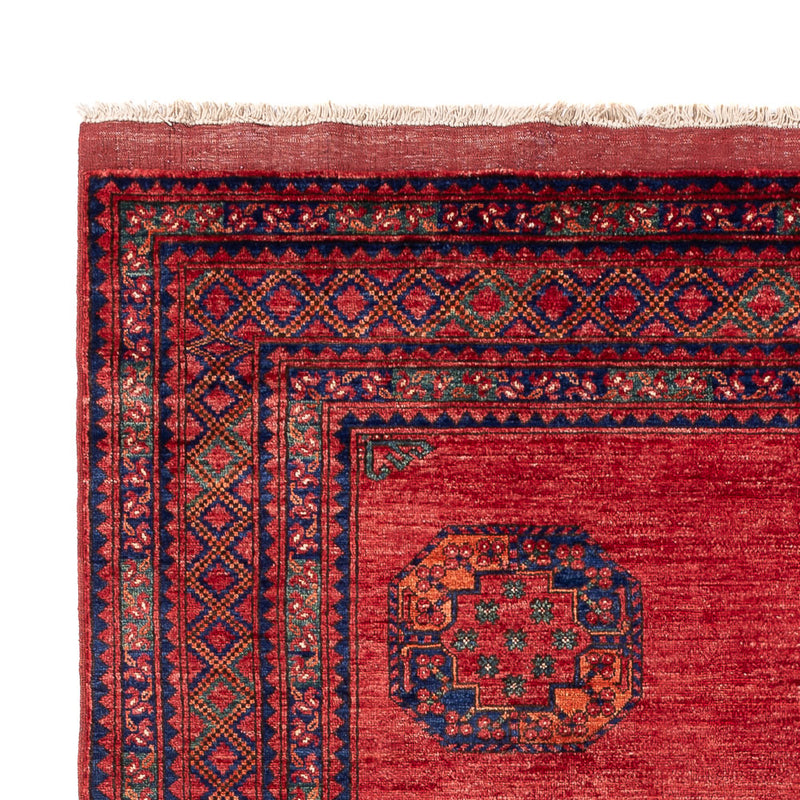 Alfombra afgana - Kunduz - 302 x 203 cm - rojo
