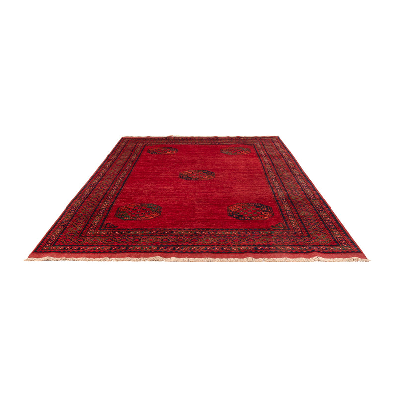 Alfombra afgana - Kunduz - 302 x 203 cm - rojo
