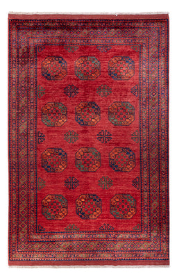 Alfombra afgana - Kunduz - 305 x 203 cm - rojo