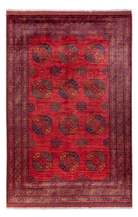 Alfombra afgana - Kunduz - 305 x 203 cm - rojo