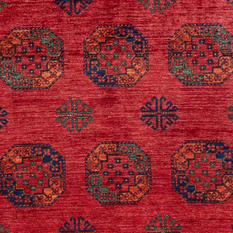 Alfombra afgana - Kunduz - 305 x 203 cm - rojo