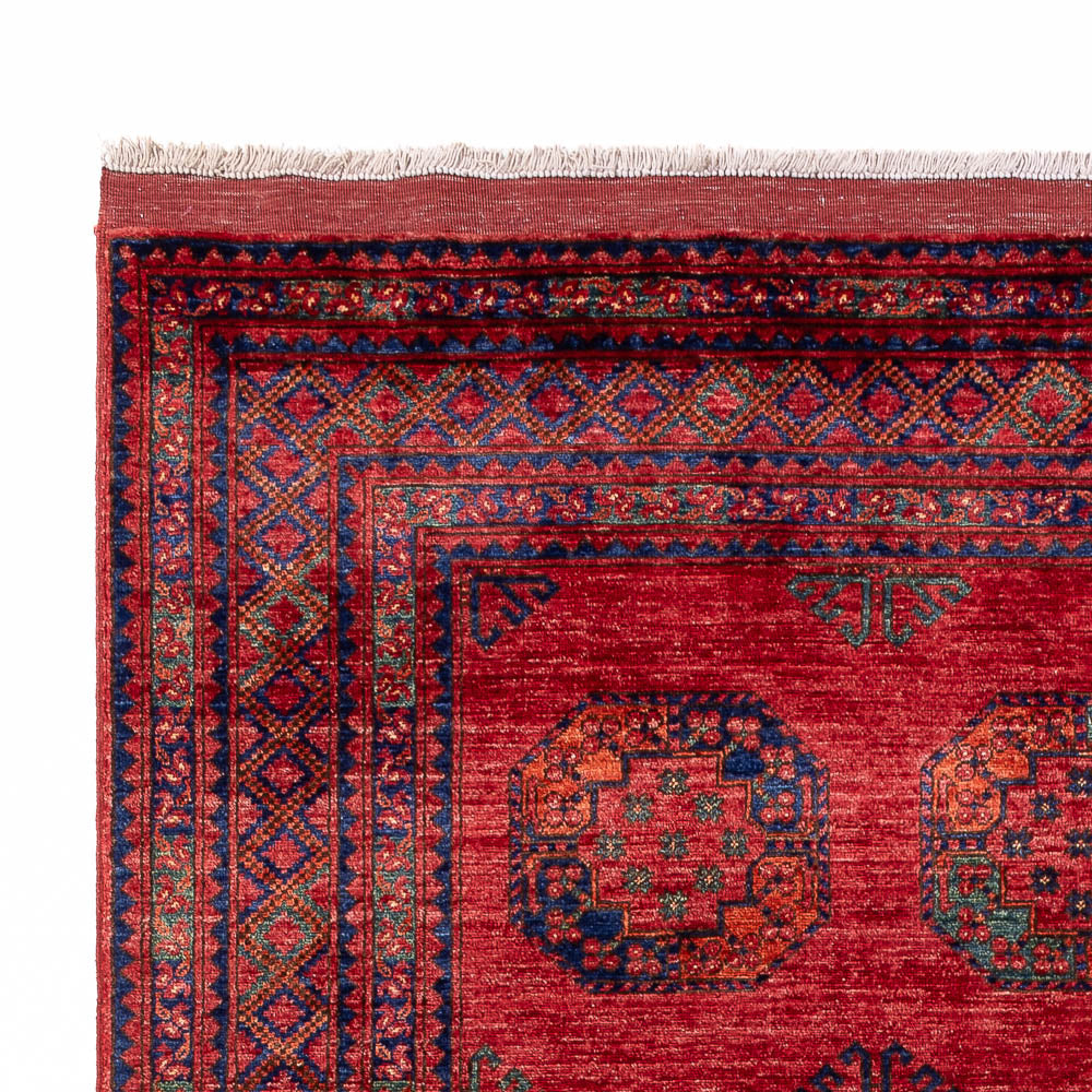 Alfombra afgana - Kunduz - 305 x 203 cm - rojo